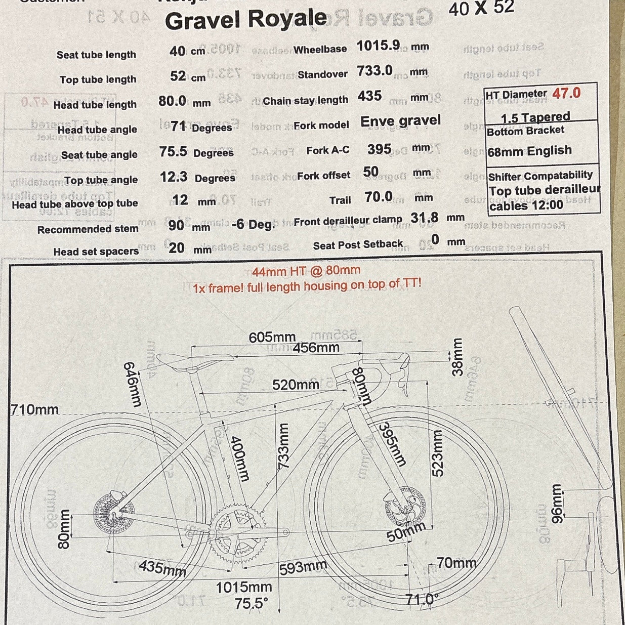 USED Independent Fabrication Gravel Royal Steel Frame