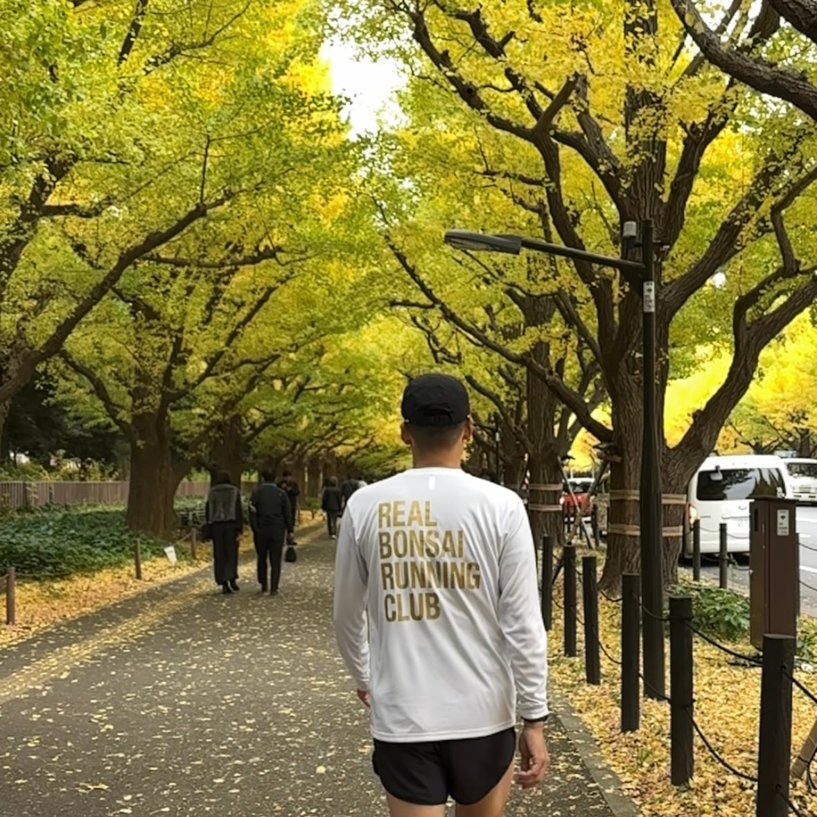 BON-TEE LONG REAL BONSAI RUNNING CLUB -White-