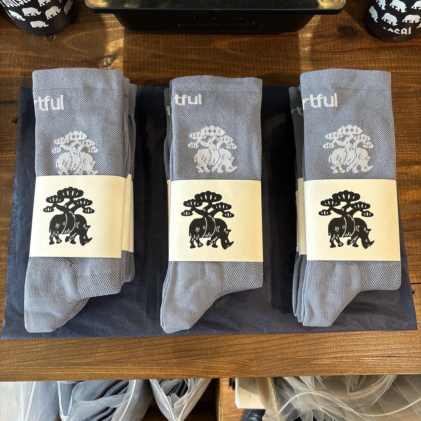 SOLID BONSAI SOCKS Cement Grey