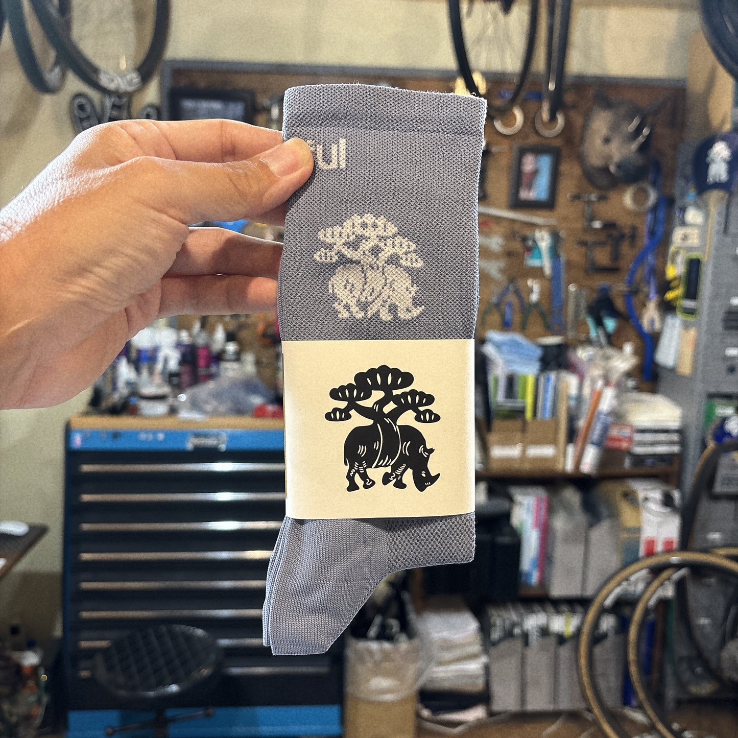 SOLID BONSAI SOCKS Cement Grey