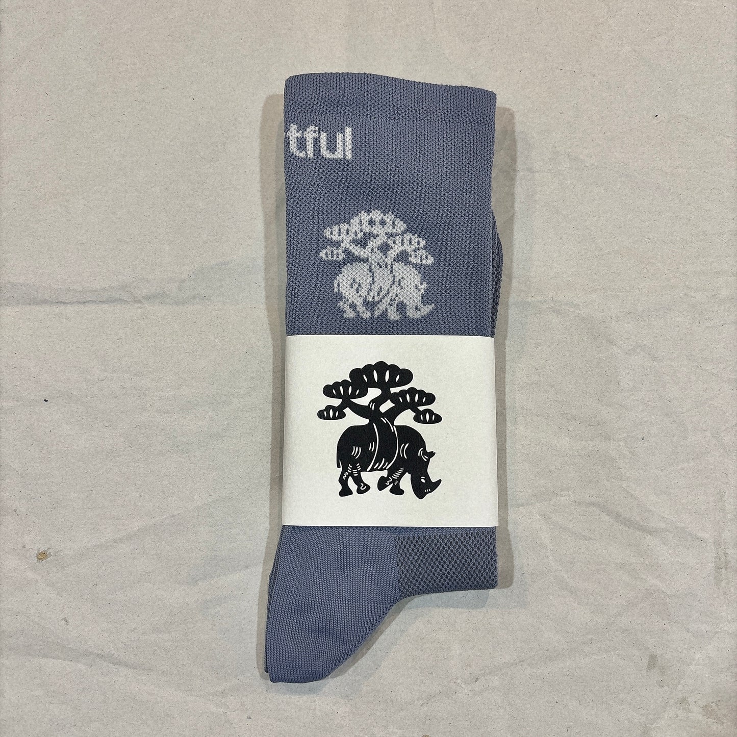 SOLID BONSAI SOCKS Cement Grey
