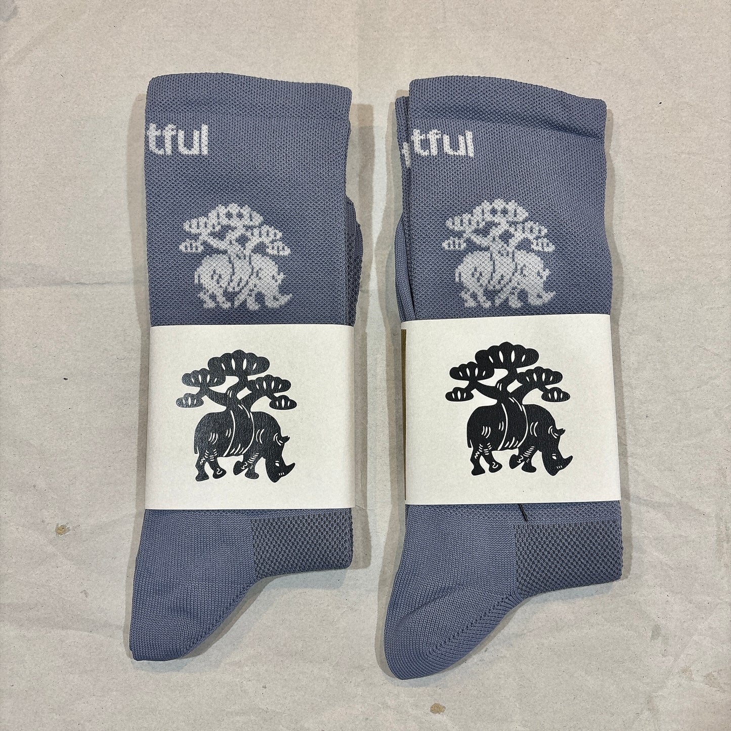 SOLID BONSAI SOCKS Cement Grey