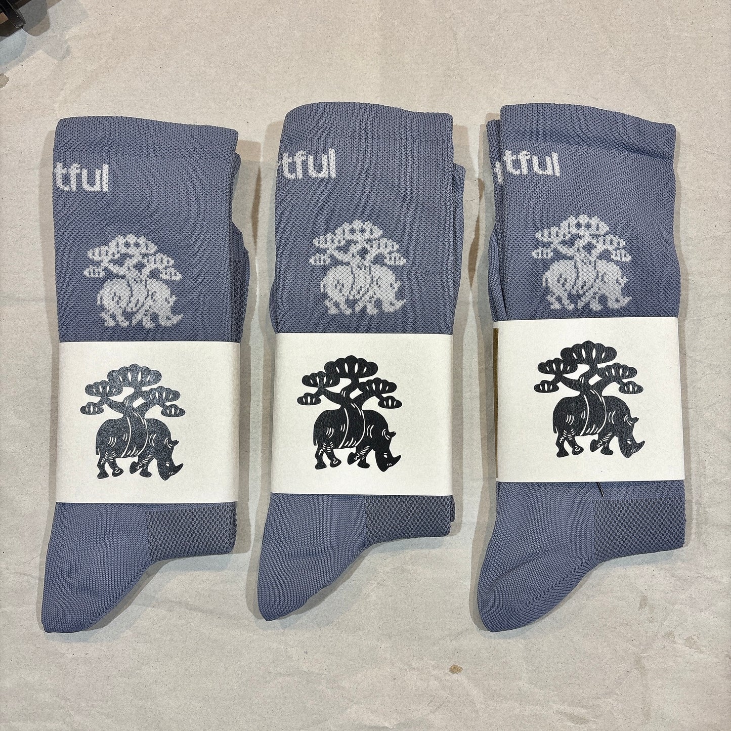 SOLID BONSAI SOCKS Cement Grey